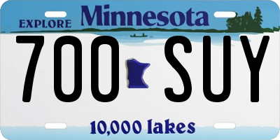MN license plate 700SUY