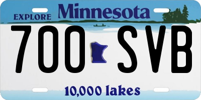 MN license plate 700SVB