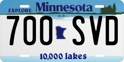MN license plate 700SVD