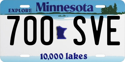 MN license plate 700SVE