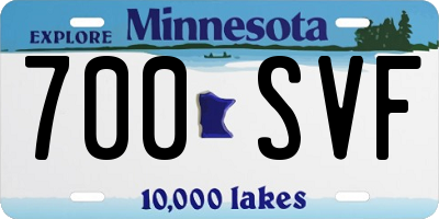 MN license plate 700SVF
