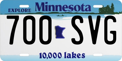 MN license plate 700SVG