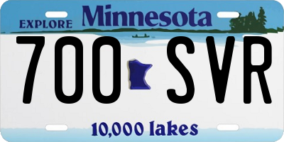 MN license plate 700SVR