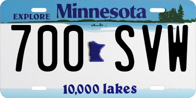 MN license plate 700SVW