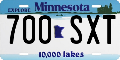 MN license plate 700SXT