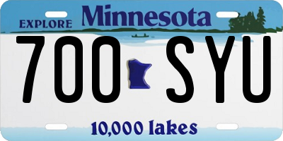MN license plate 700SYU
