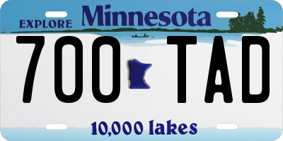 MN license plate 700TAD