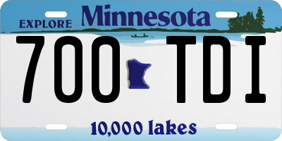 MN license plate 700TDI