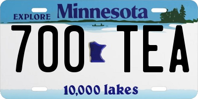 MN license plate 700TEA