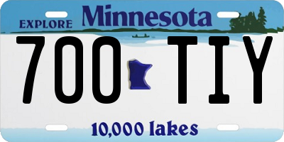 MN license plate 700TIY