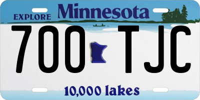 MN license plate 700TJC