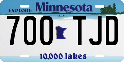 MN license plate 700TJD