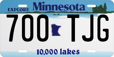 MN license plate 700TJG