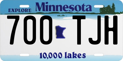 MN license plate 700TJH