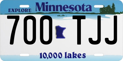 MN license plate 700TJJ