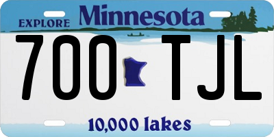 MN license plate 700TJL