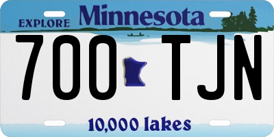 MN license plate 700TJN