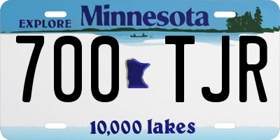 MN license plate 700TJR