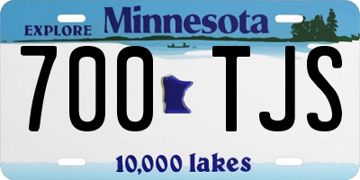 MN license plate 700TJS