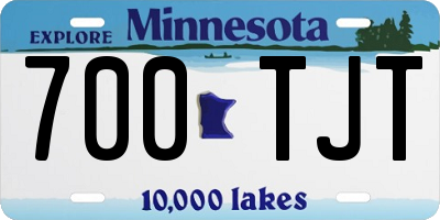 MN license plate 700TJT