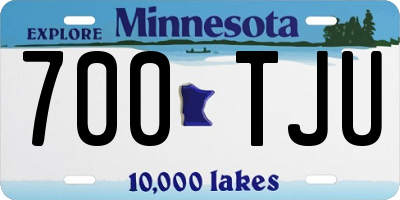 MN license plate 700TJU