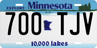 MN license plate 700TJV