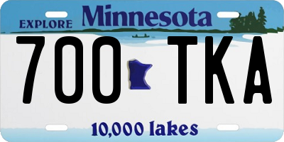 MN license plate 700TKA