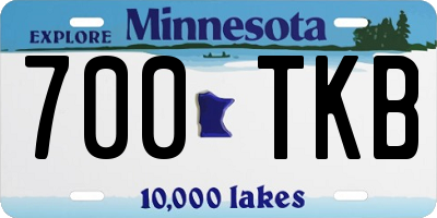 MN license plate 700TKB