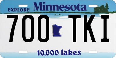 MN license plate 700TKI