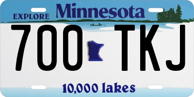 MN license plate 700TKJ