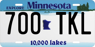 MN license plate 700TKL