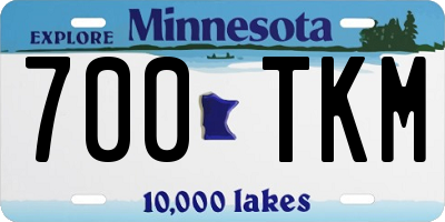 MN license plate 700TKM