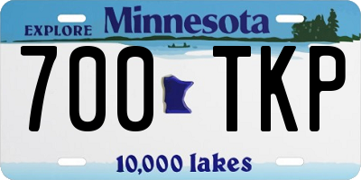 MN license plate 700TKP