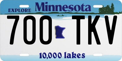 MN license plate 700TKV