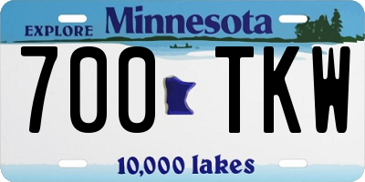 MN license plate 700TKW