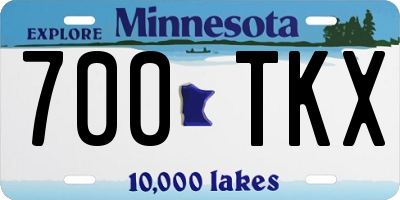 MN license plate 700TKX