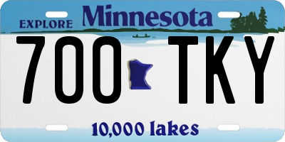 MN license plate 700TKY
