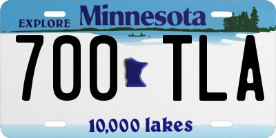 MN license plate 700TLA