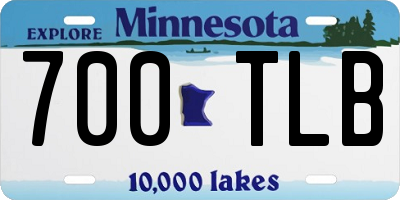 MN license plate 700TLB