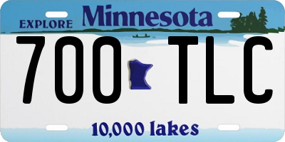 MN license plate 700TLC