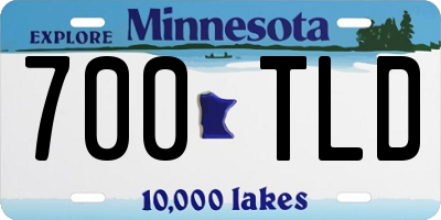 MN license plate 700TLD