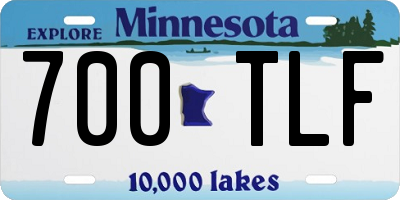 MN license plate 700TLF