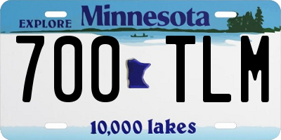 MN license plate 700TLM