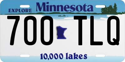 MN license plate 700TLQ