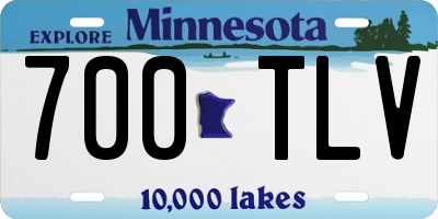 MN license plate 700TLV