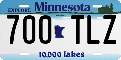 MN license plate 700TLZ