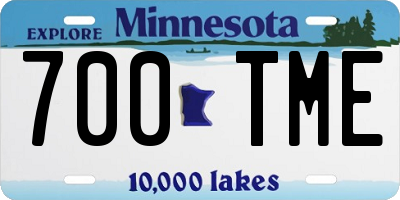 MN license plate 700TME