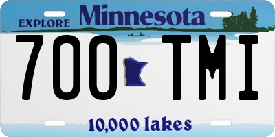 MN license plate 700TMI