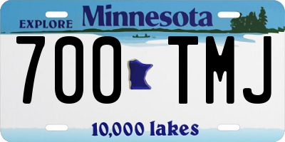 MN license plate 700TMJ