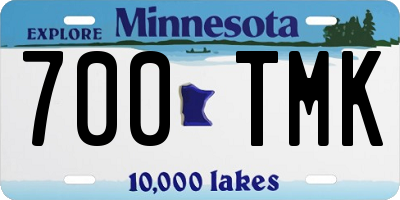 MN license plate 700TMK